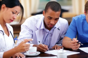 Students studying for their associates degree Students studying for their associates degree