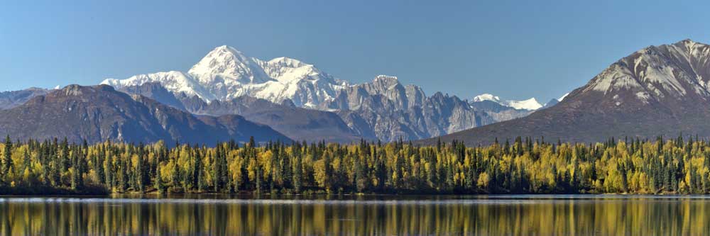 Byers Lake Alaska Fall with Denali background