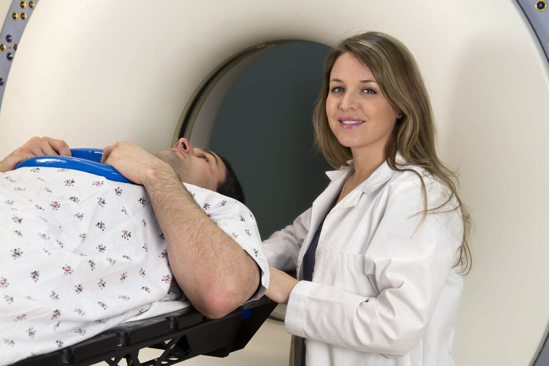 Man Receiving a MRI Scan