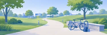 Path through campus.