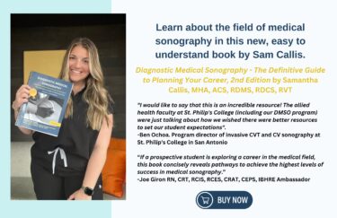 Ad for book by Sonographer Samantha Callis